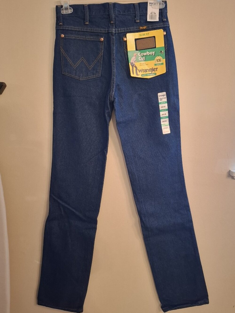 NWT Wrangler Cowboy Cut Slim Fit Jeans - Dark Wash 29x38